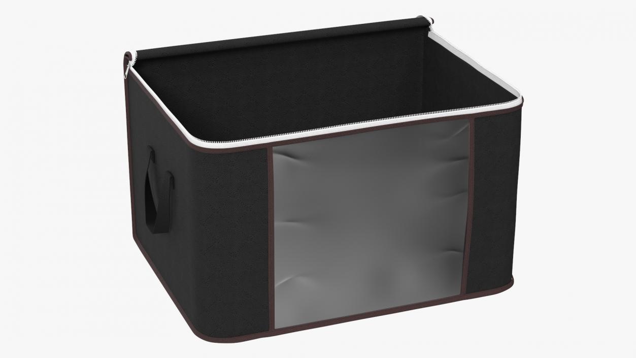 3D model Storage Organizer Fabric Black Open