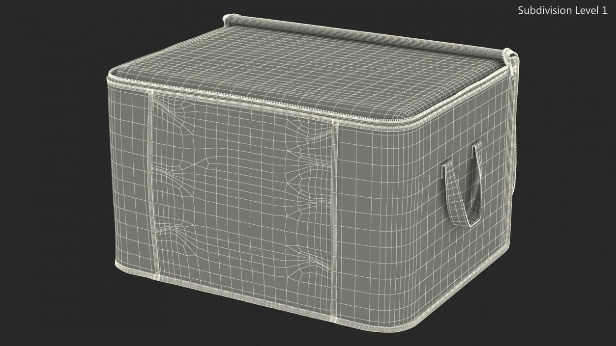 3D model Storage Organizer Fabric Black Open