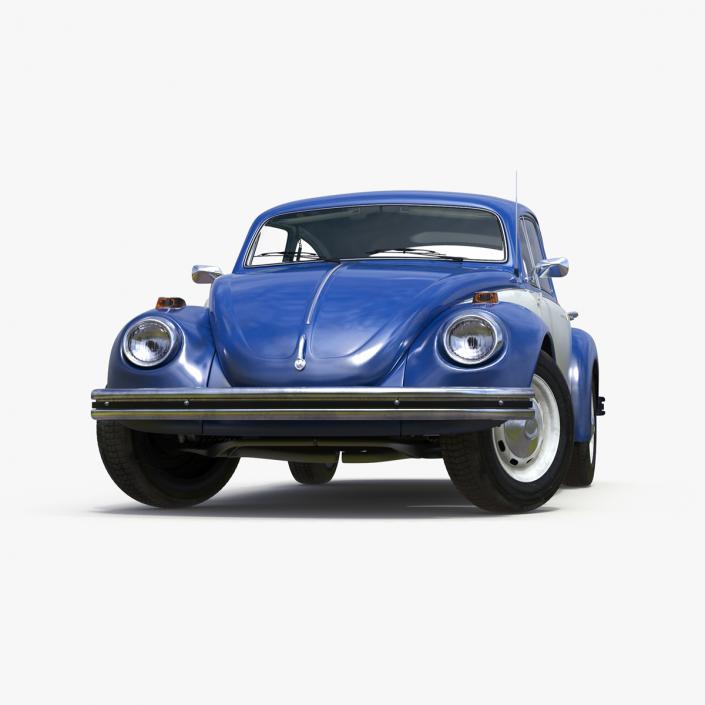 3D model Iconic Volkswagen Beetle Rigged for Cinema 4D