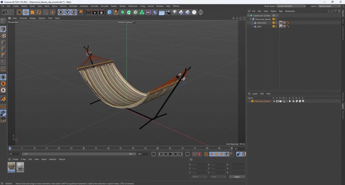 Hammock Stands 3D model