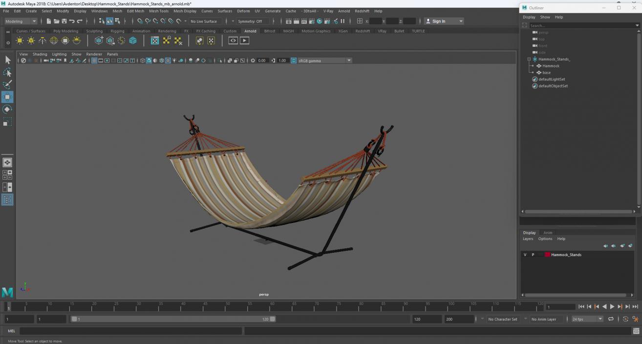 Hammock Stands 3D model