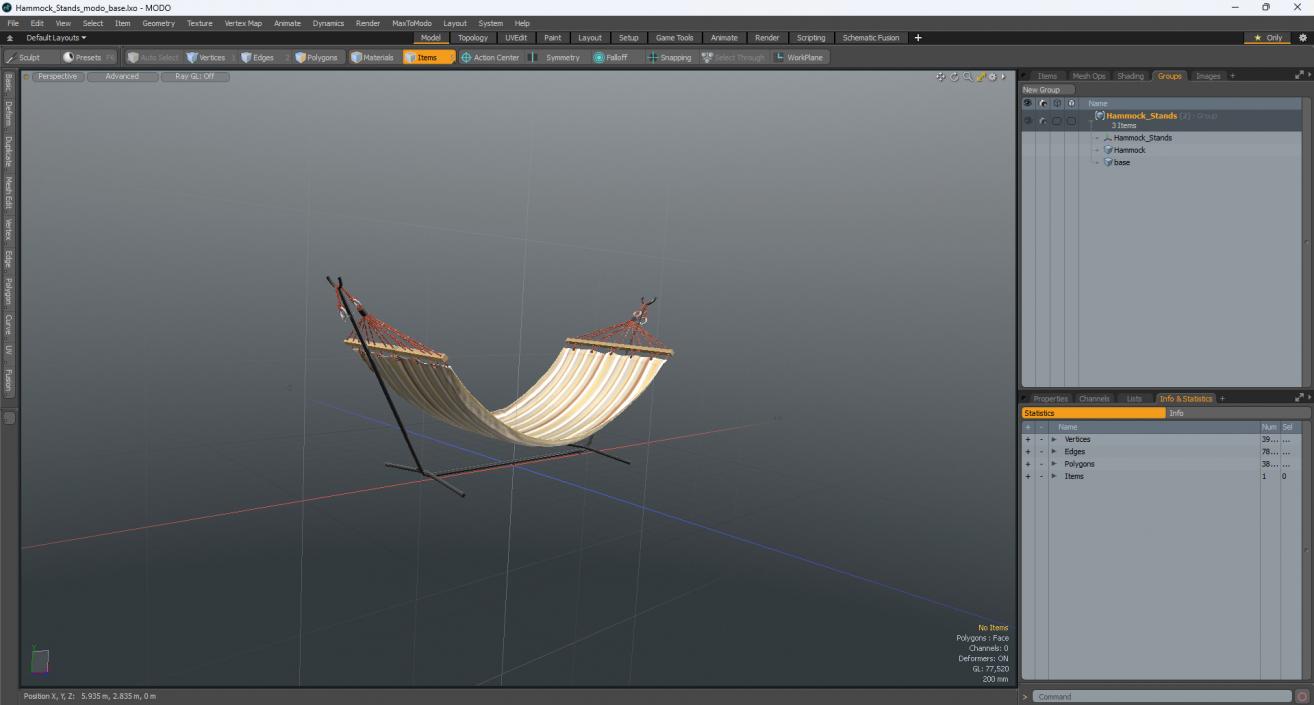 Hammock Stands 3D model