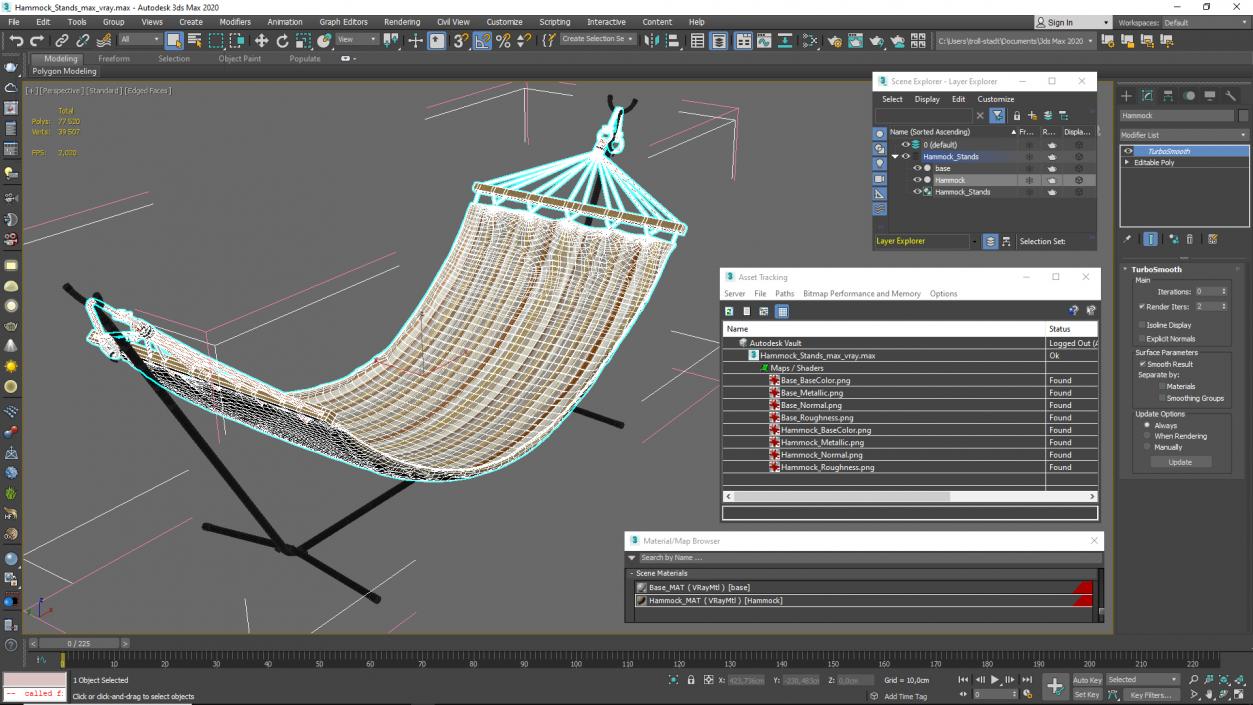 Hammock Stands 3D model