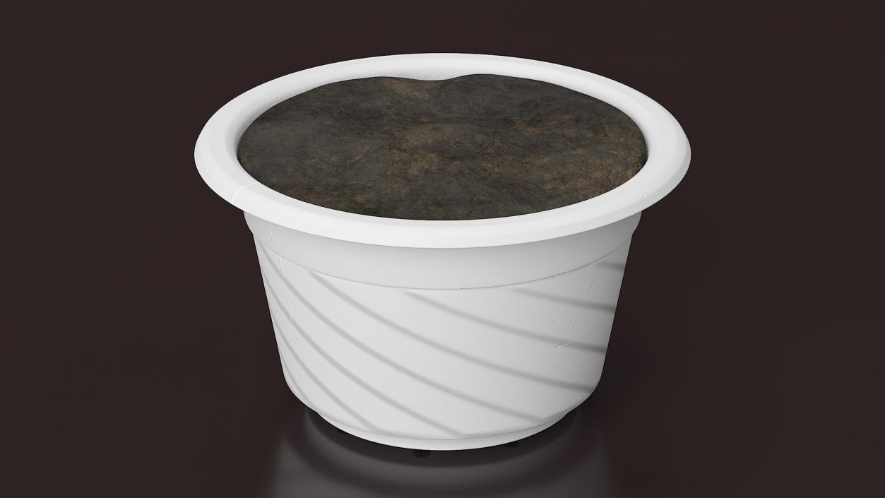 Plant Pot with Soil 3D model