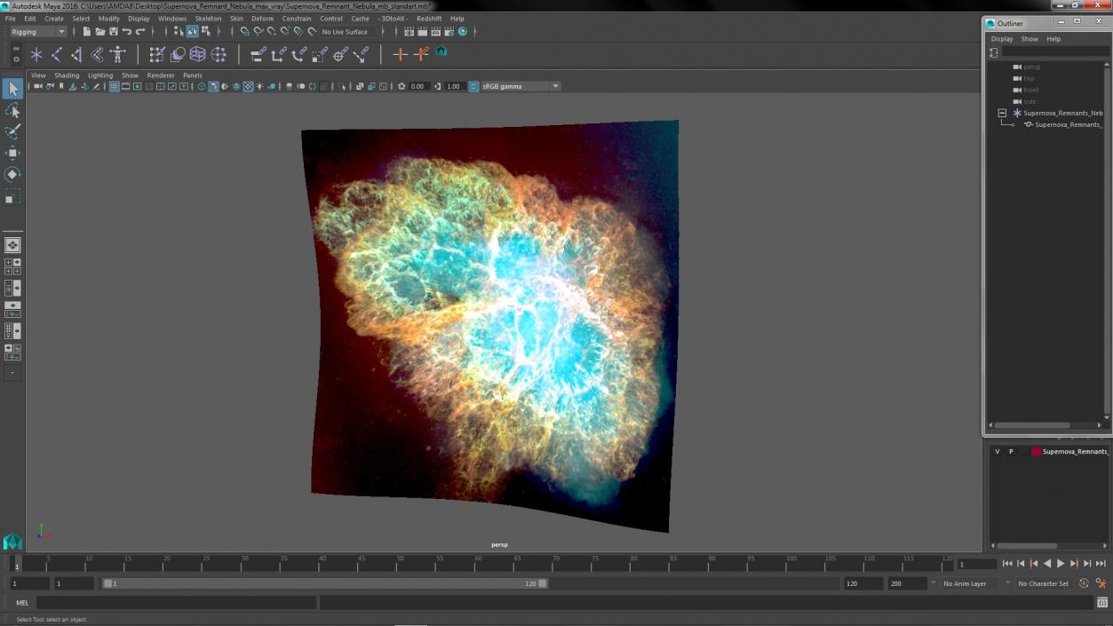 Supernova Remnant Nebula 3D model