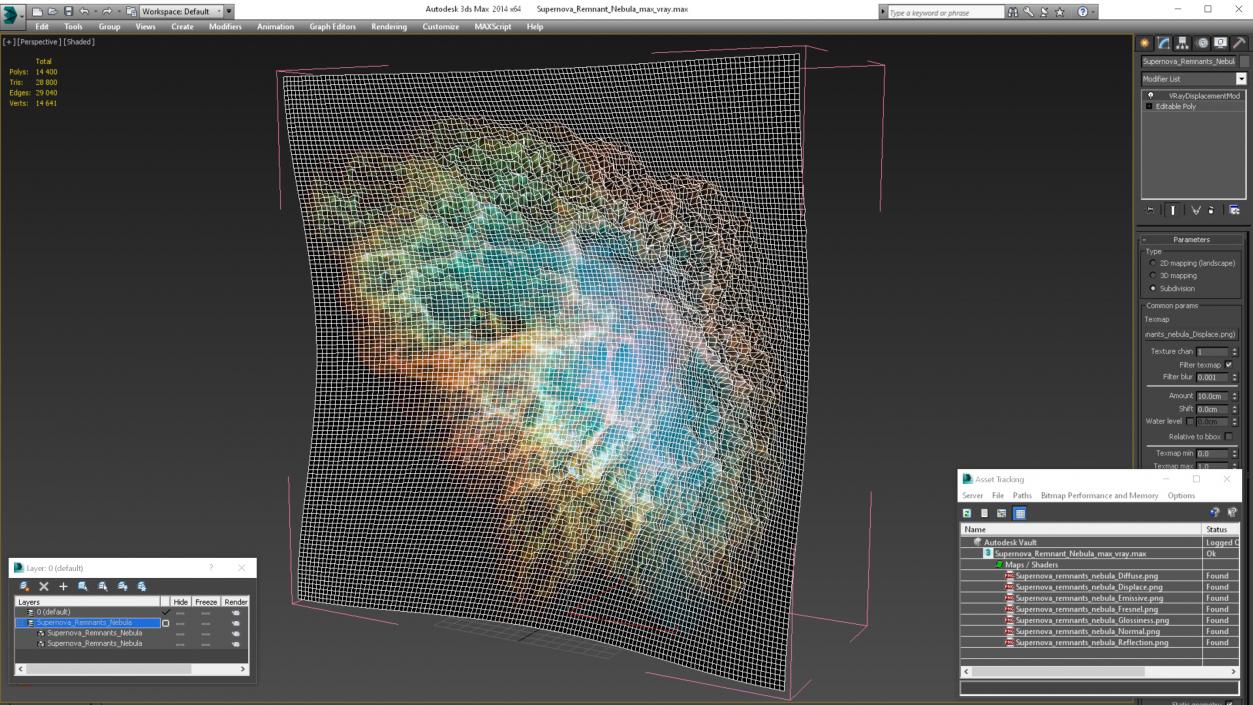 Supernova Remnant Nebula 3D model