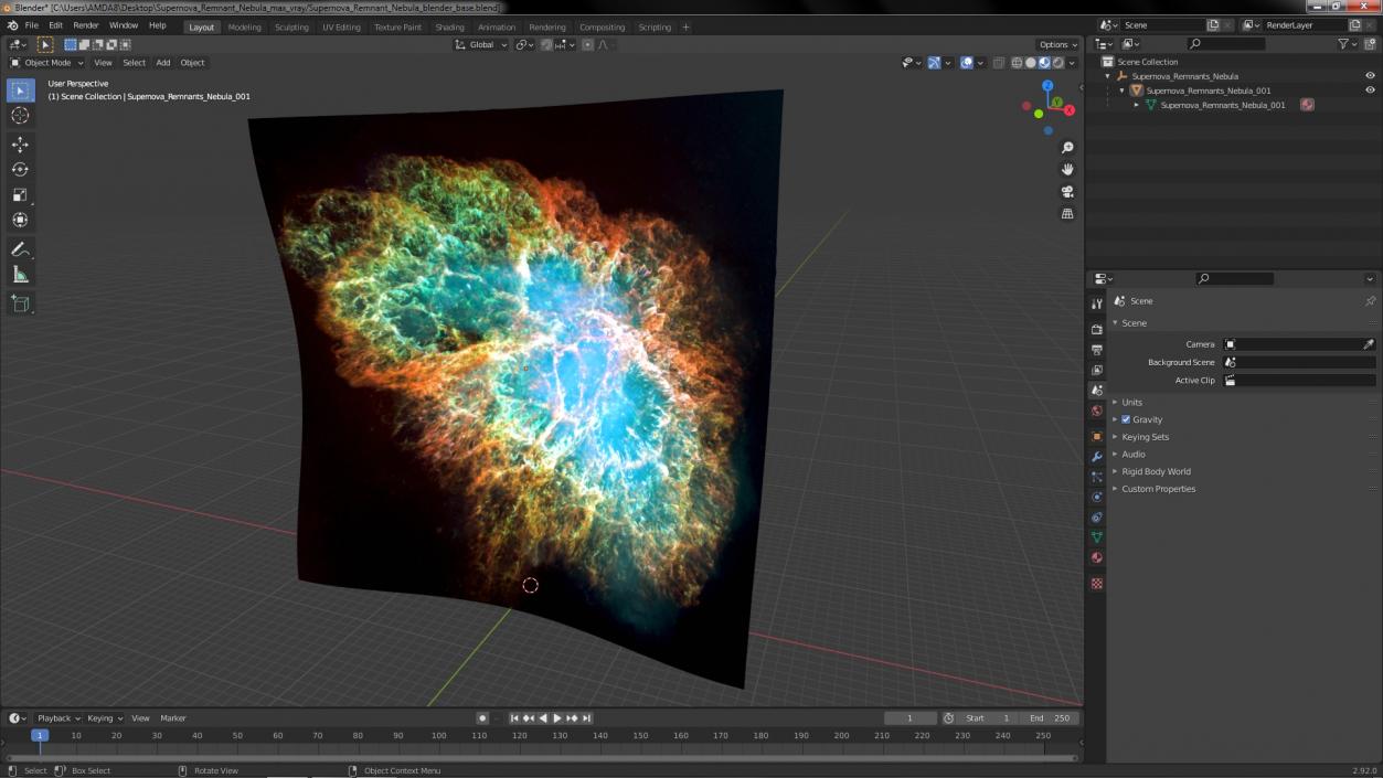 Supernova Remnant Nebula 3D model