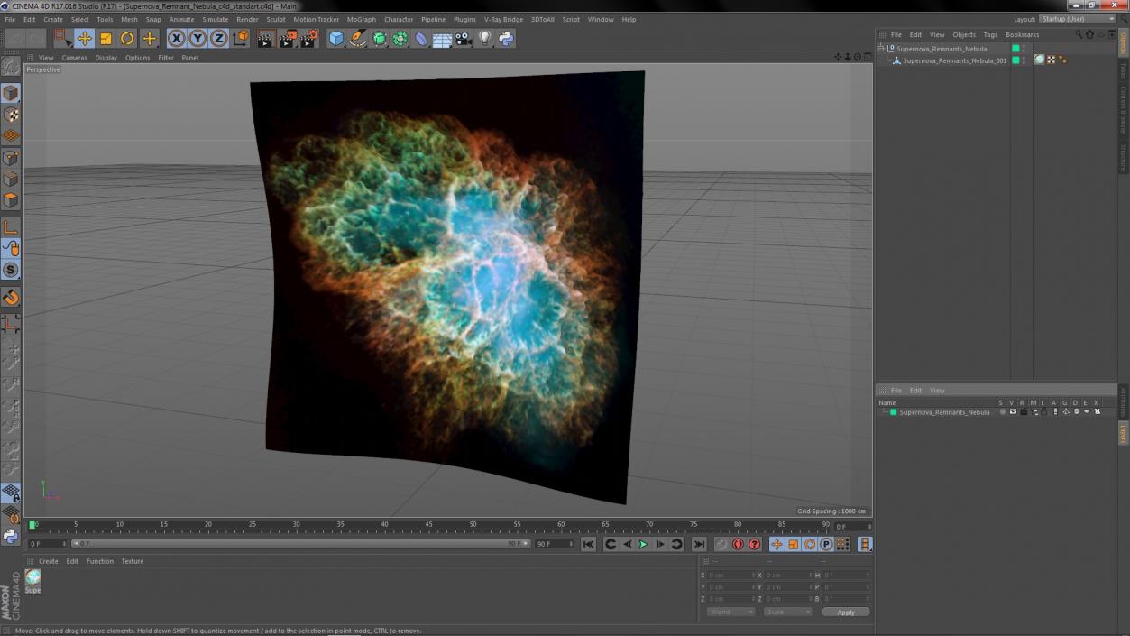 Supernova Remnant Nebula 3D model