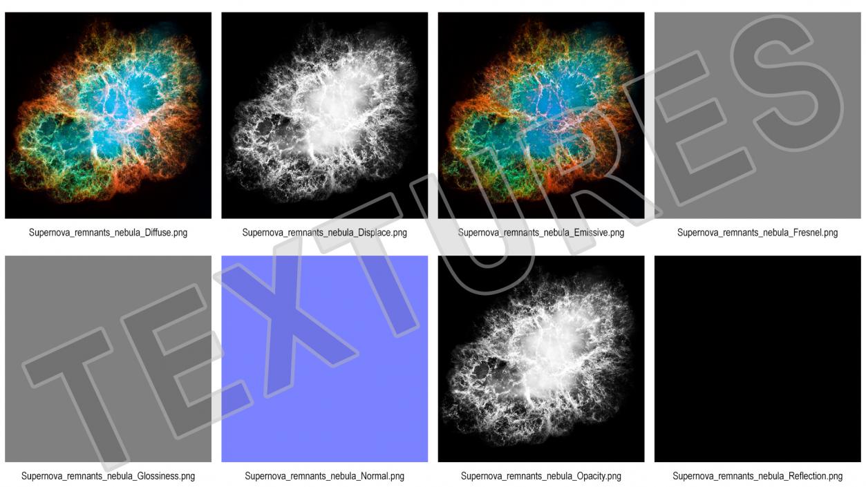 Supernova Remnant Nebula 3D model