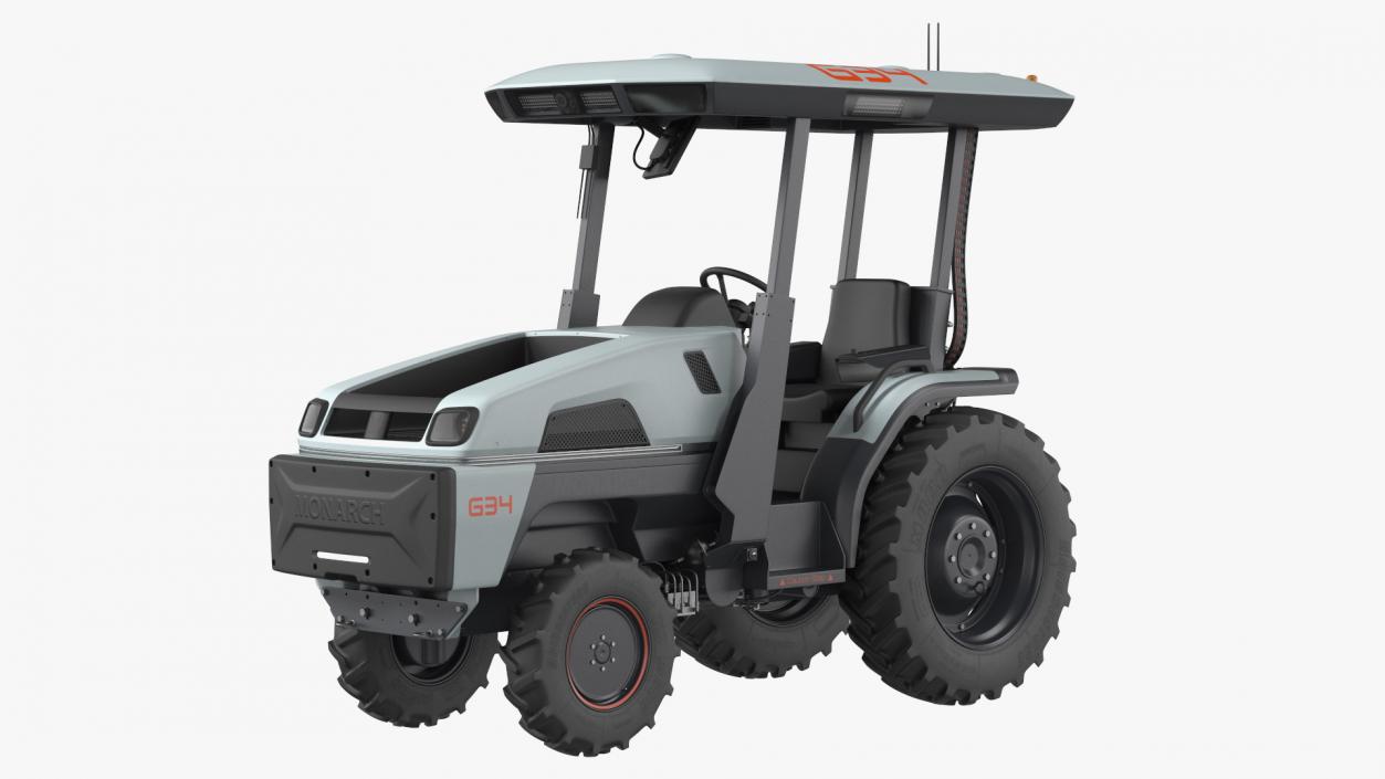 Monarch Autonomous Electric Tractor Rigged 3D