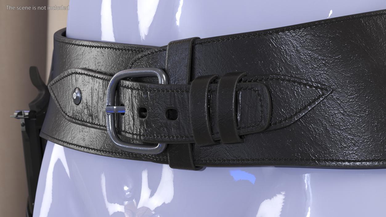 3D Double Gun Belt Black with Revolvers