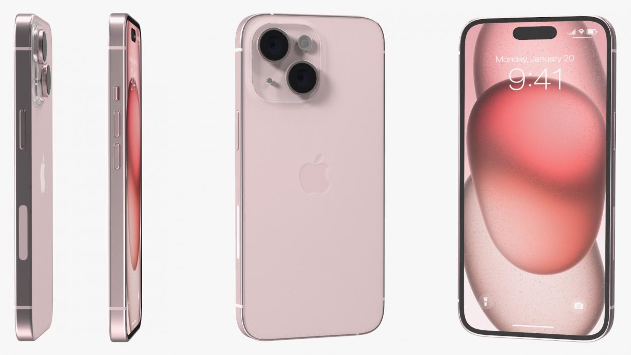 IPhone 15 Pink 3D model