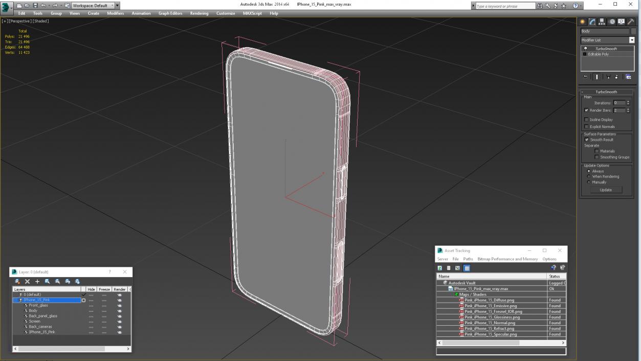 IPhone 15 Pink 3D model