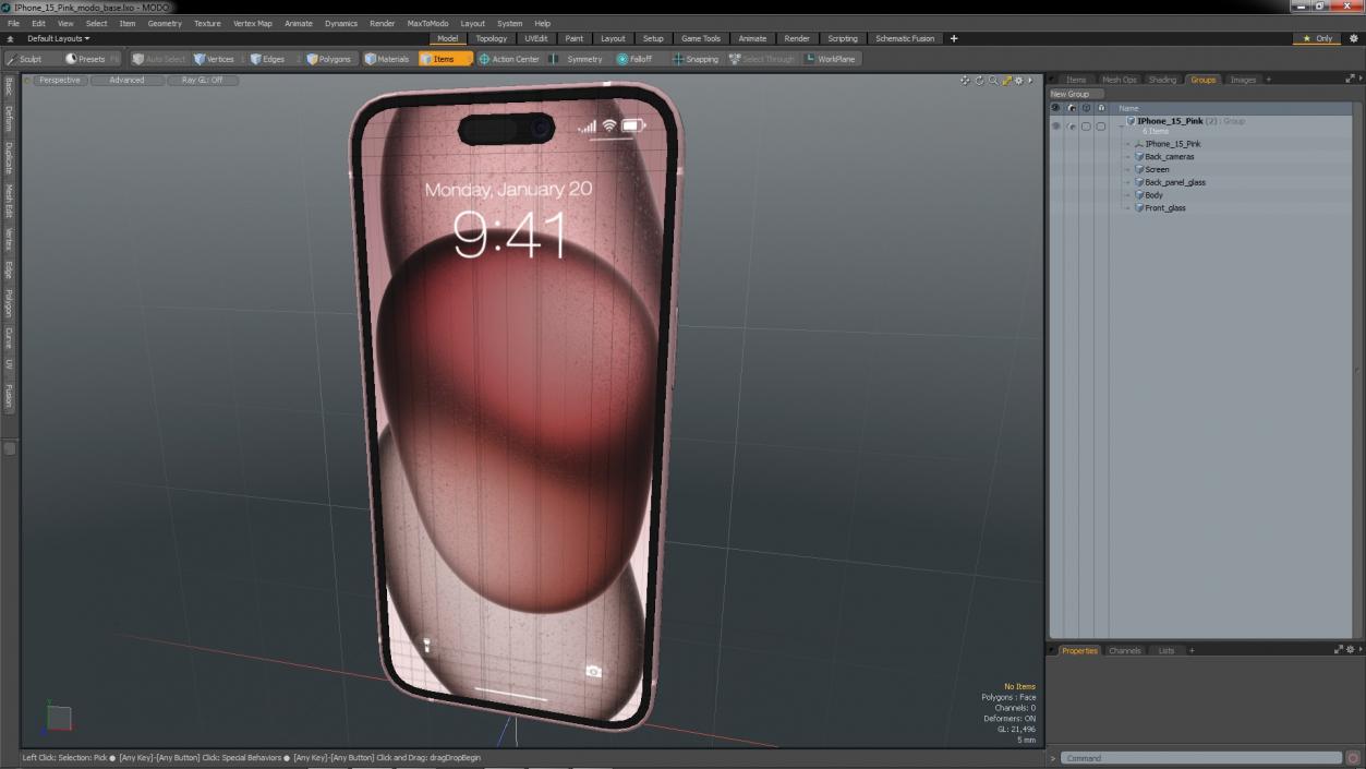 IPhone 15 Pink 3D model