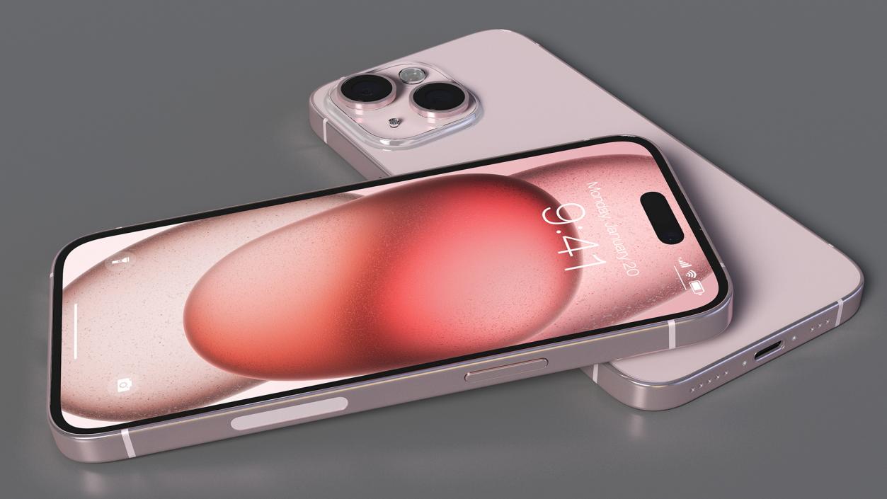 IPhone 15 Pink 3D model