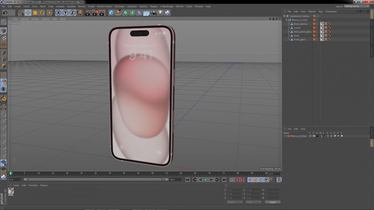 IPhone 15 Pink 3D model