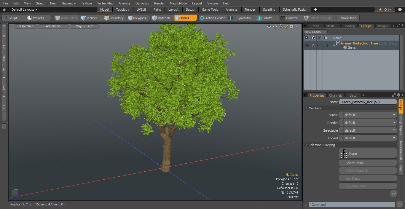 3D model Green Pistachio Tree