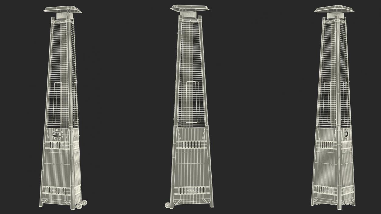 Pyramid Carillon Patio Heater 3D model