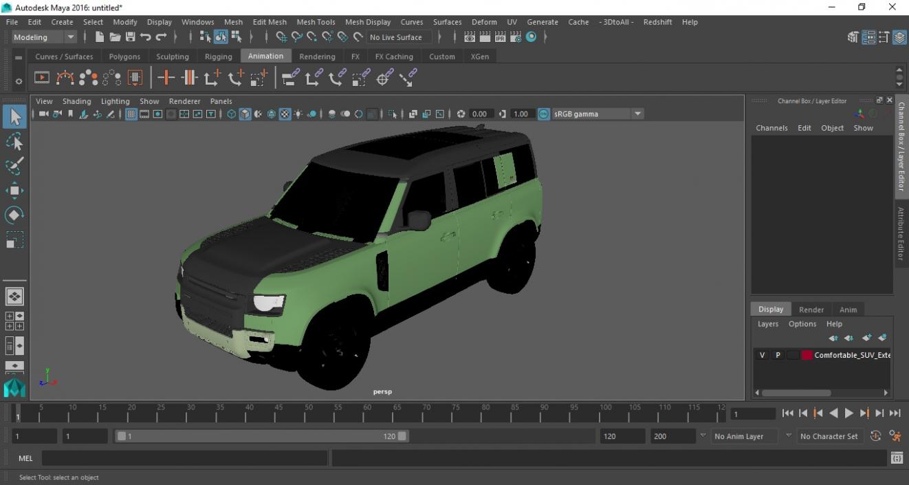 Comfortable SUV Exterior Only 3D model