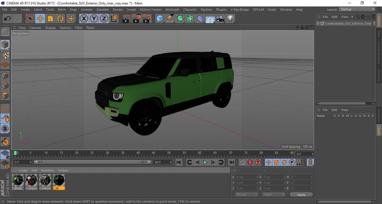 Comfortable SUV Exterior Only 3D model