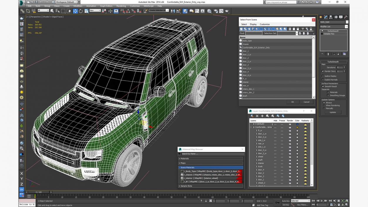 Comfortable SUV Exterior Only 3D model