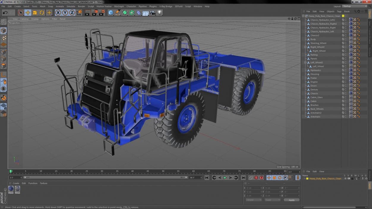 Heavy Duty Bare Chassis Clean 3D model