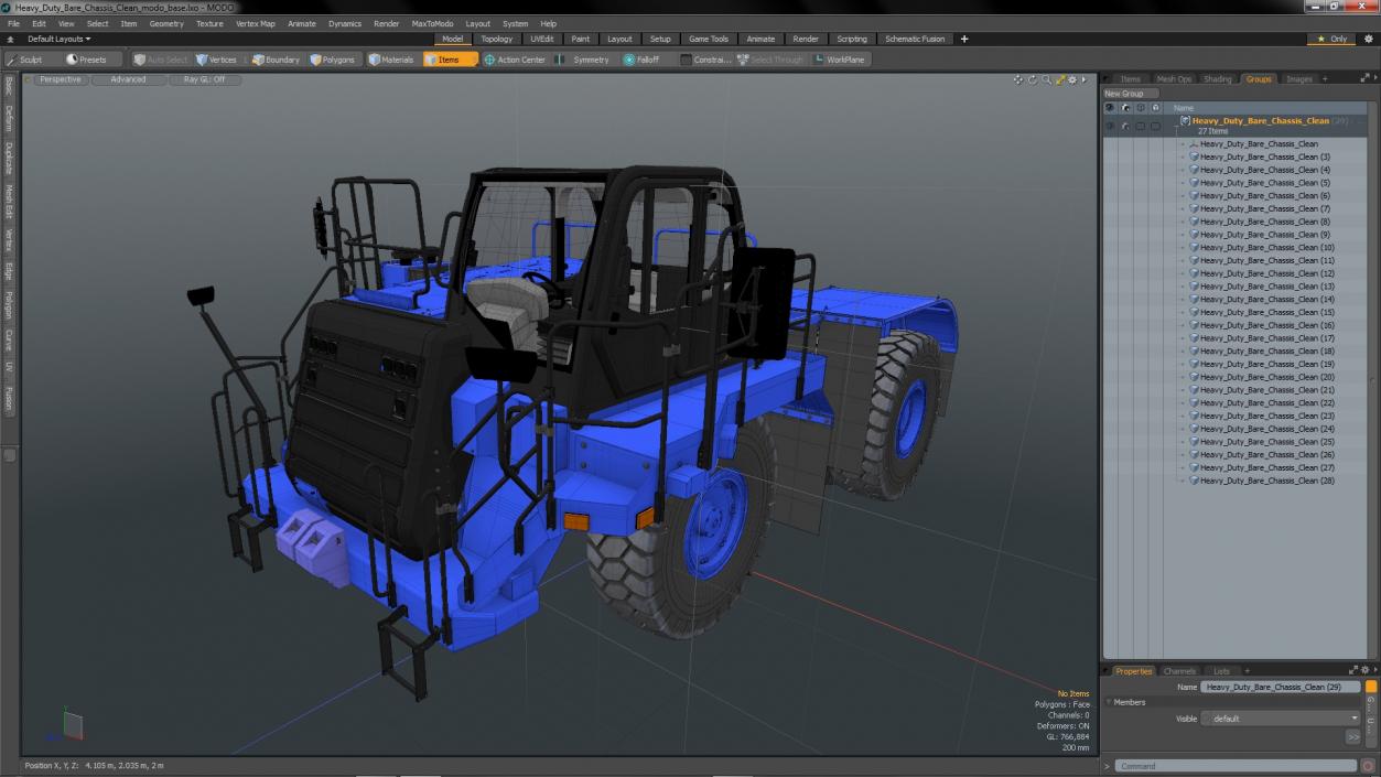 Heavy Duty Bare Chassis Clean 3D model