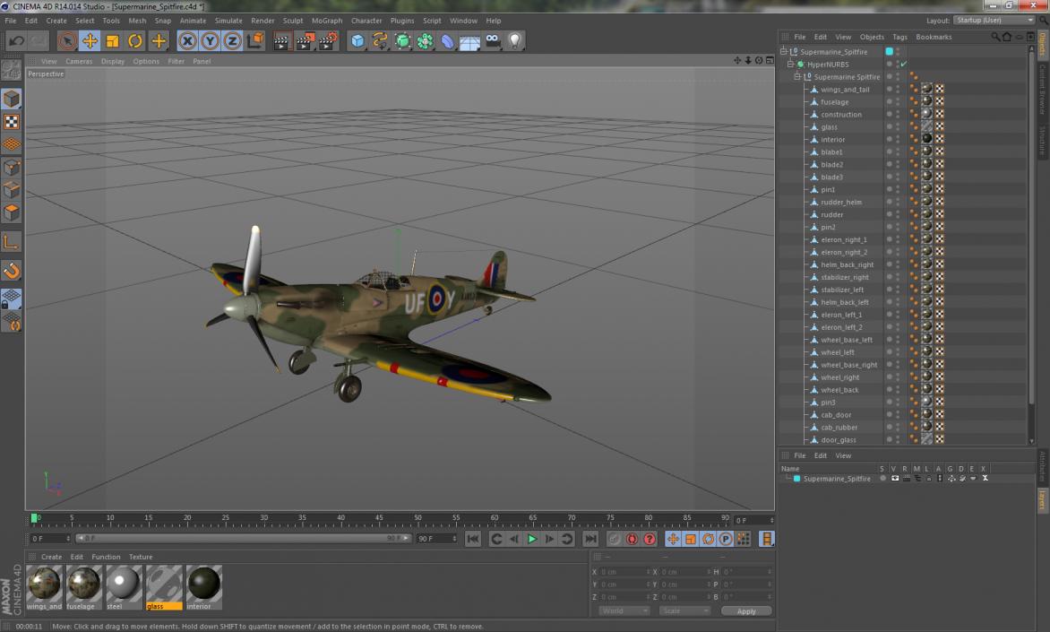 3D model Supermarine Spitfire