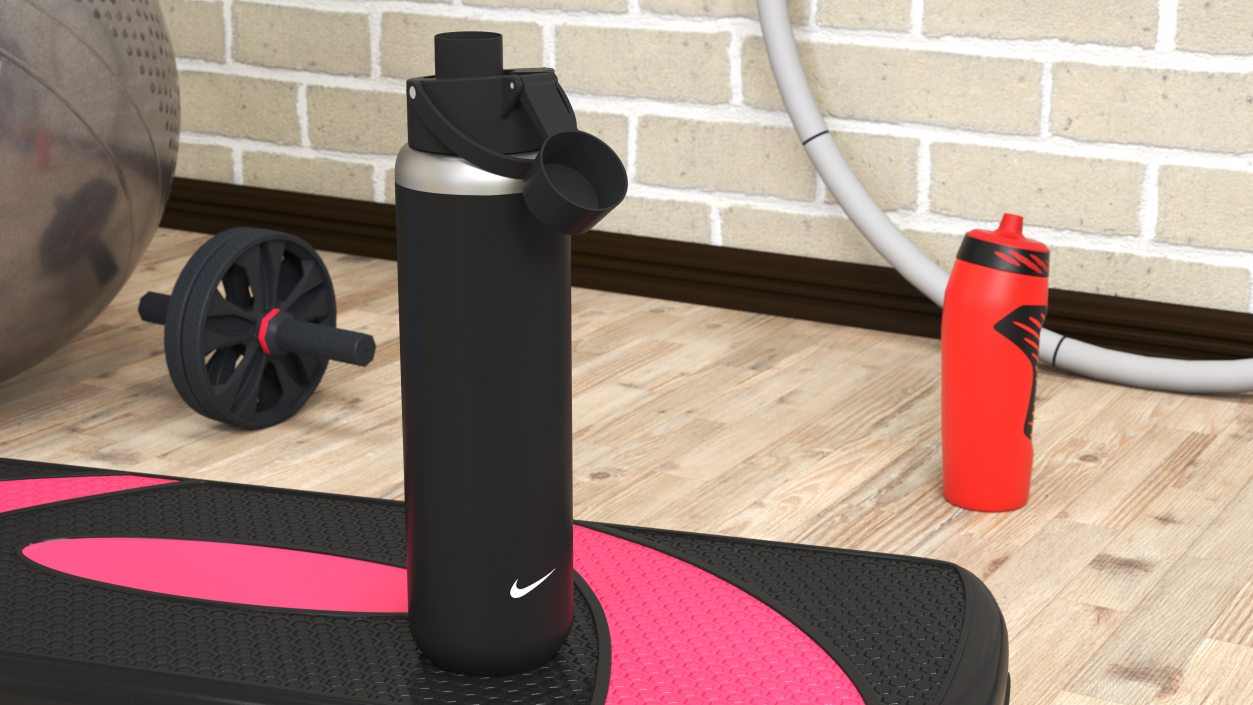 Sports Bottle Nike Black Open 3D model