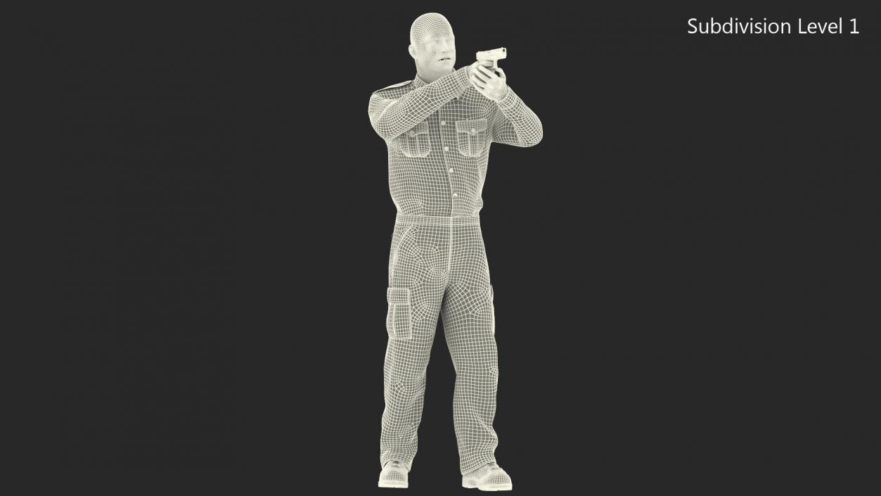 3D Criminal Aiming with Gun Fur model