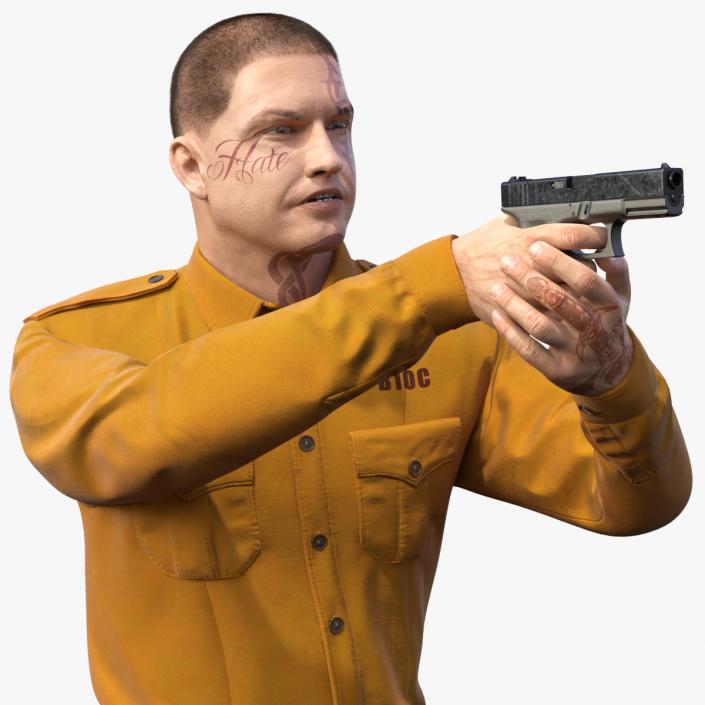 3D Criminal Aiming with Gun Fur model