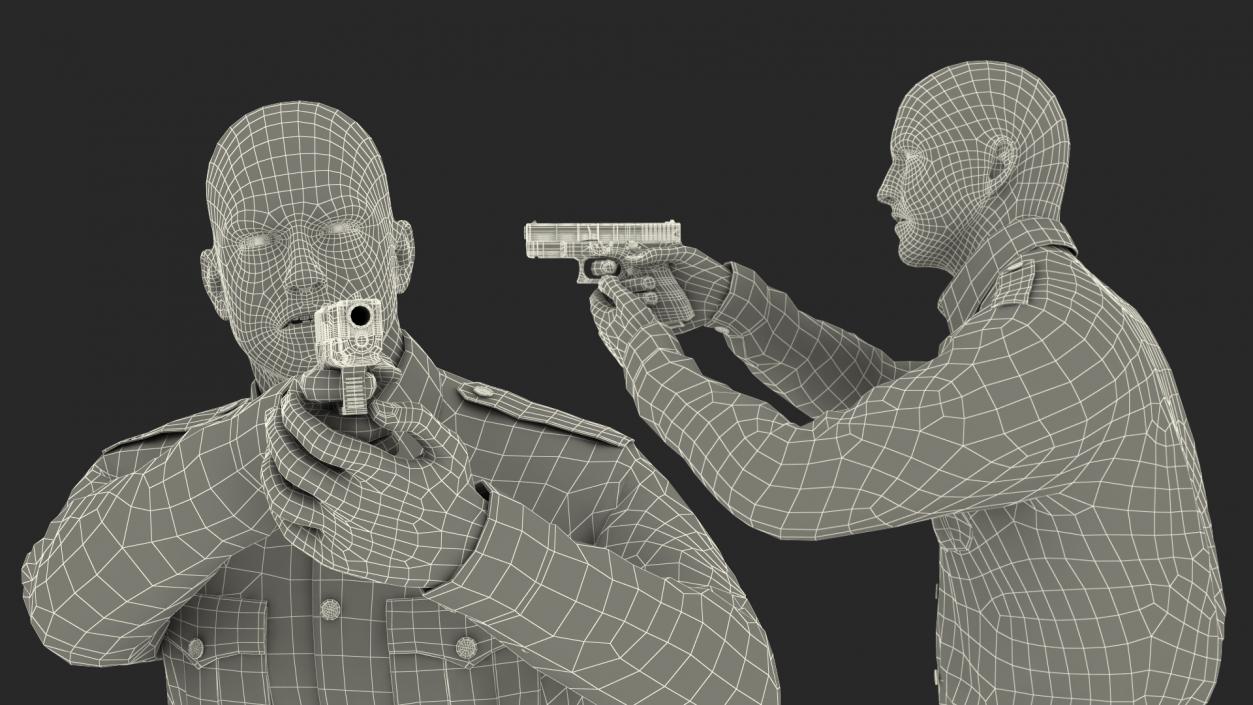 3D Criminal Aiming with Gun Fur model