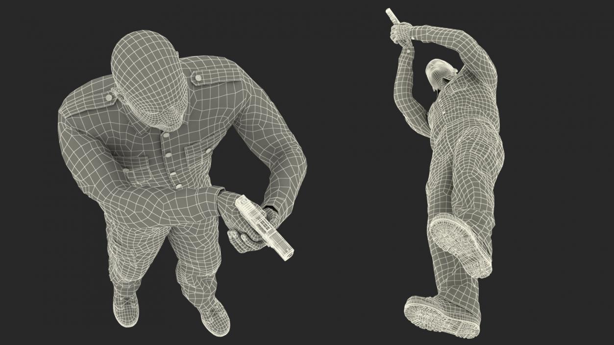 3D Criminal Aiming with Gun Fur model