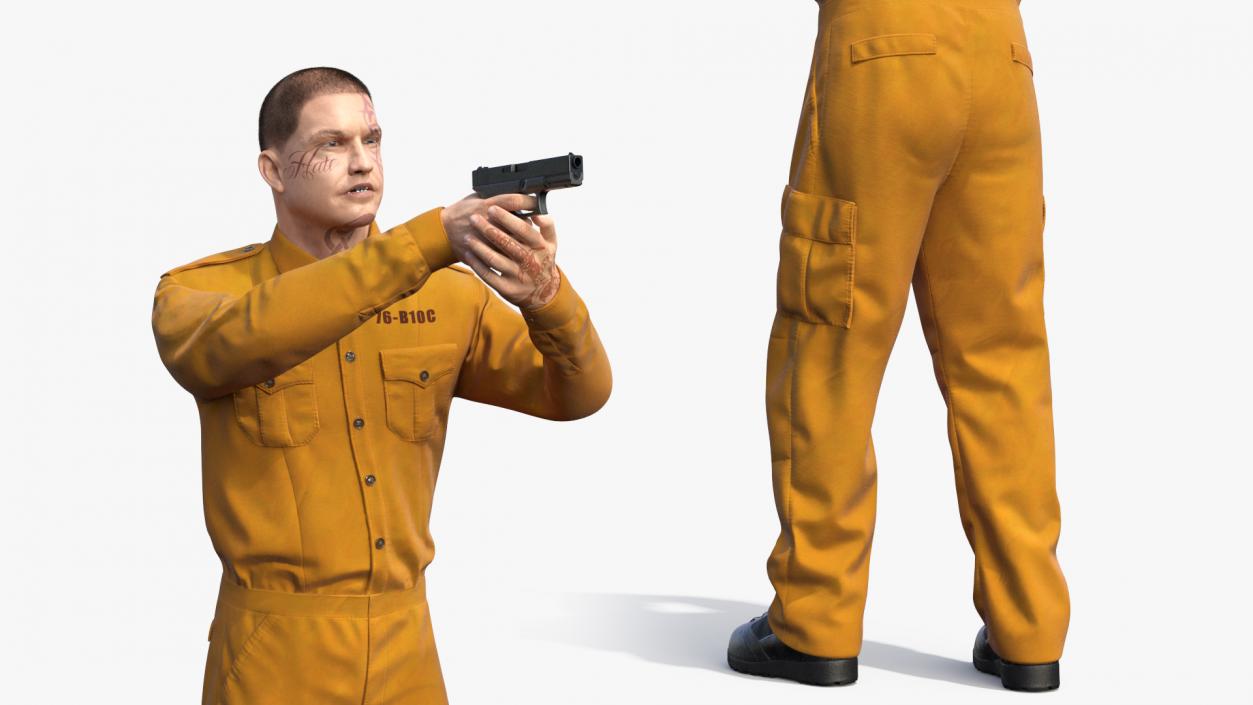 3D Criminal Aiming with Gun Fur model