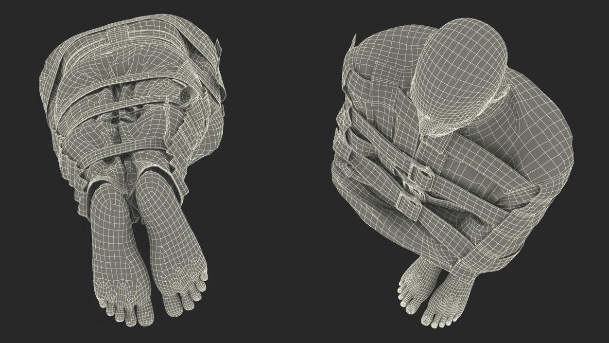 Male Figure in Straitjacket 3D