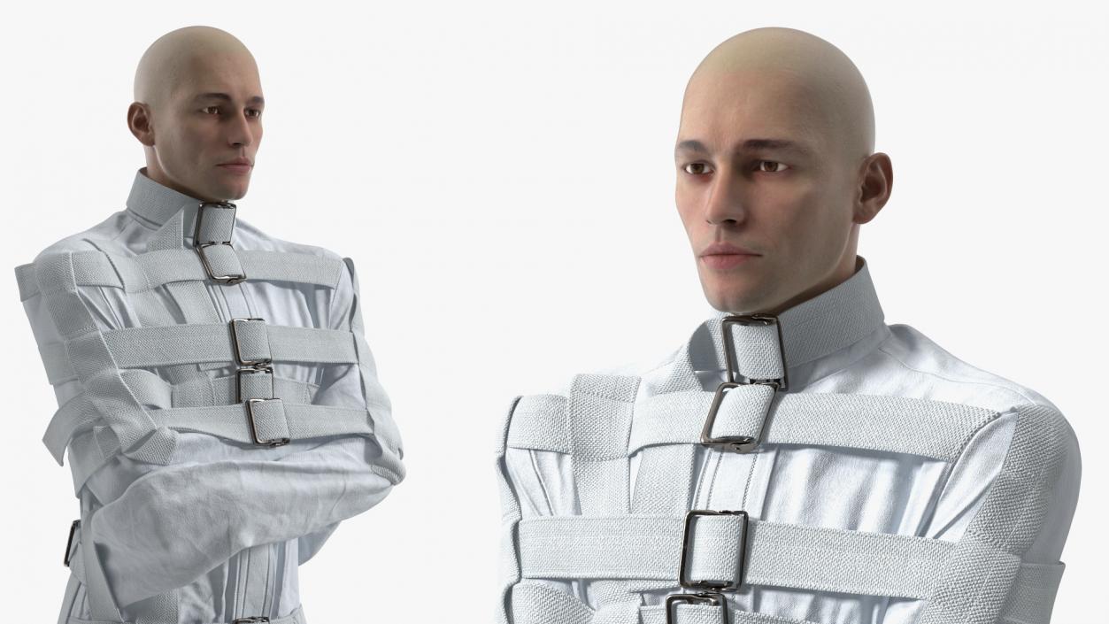 Male Figure in Straitjacket 3D