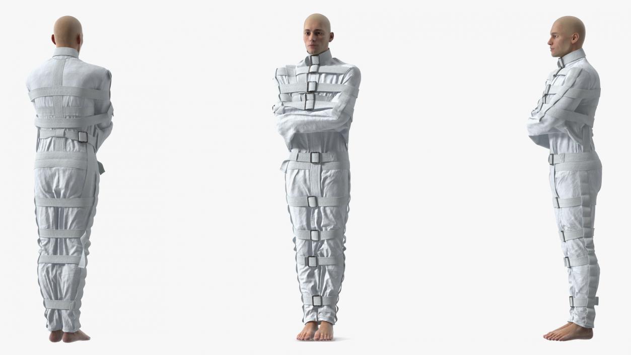 Male Figure in Straitjacket 3D