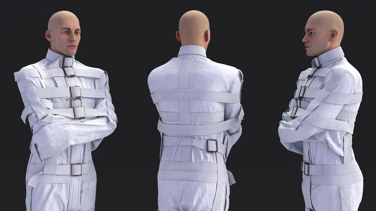 Male Figure in Straitjacket 3D