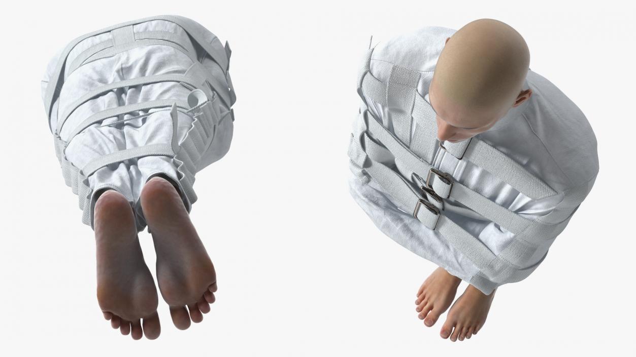 Male Figure in Straitjacket 3D