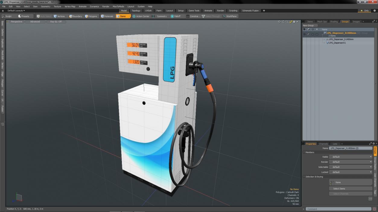 3D LPG Dispenser h1400mm