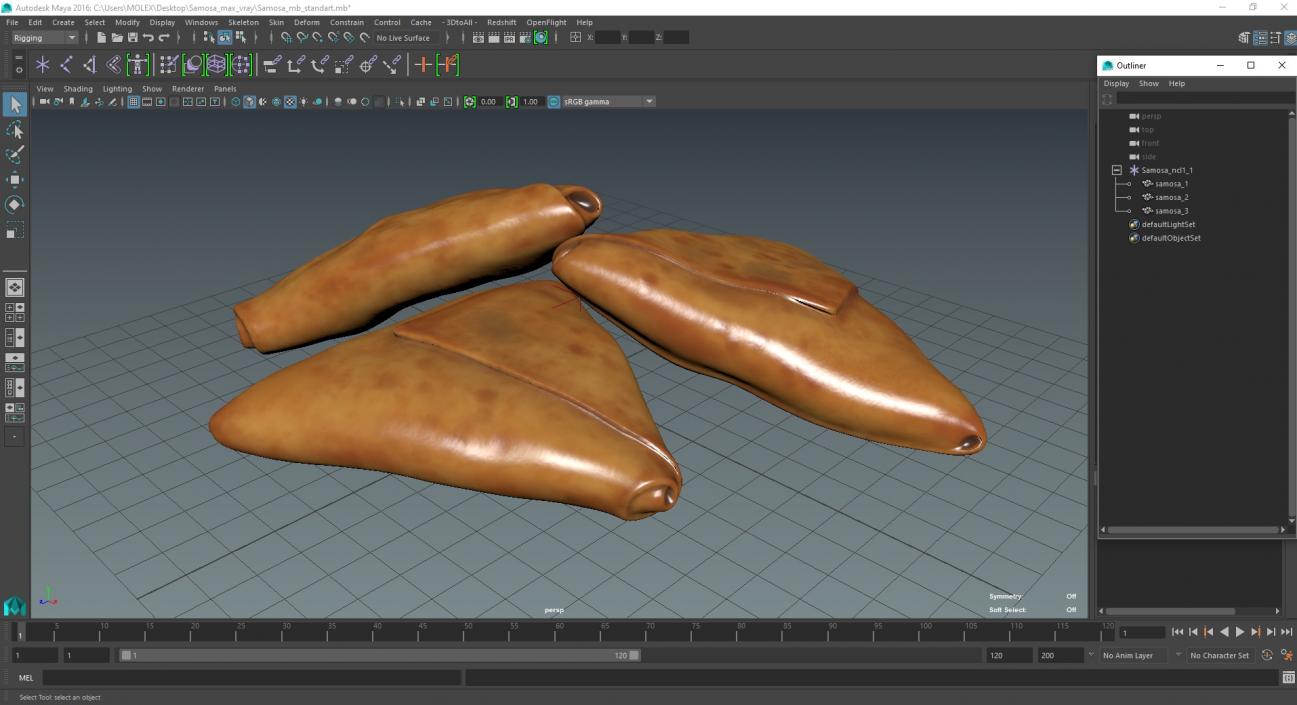 3D model Samosa