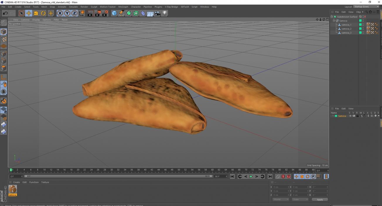 3D model Samosa