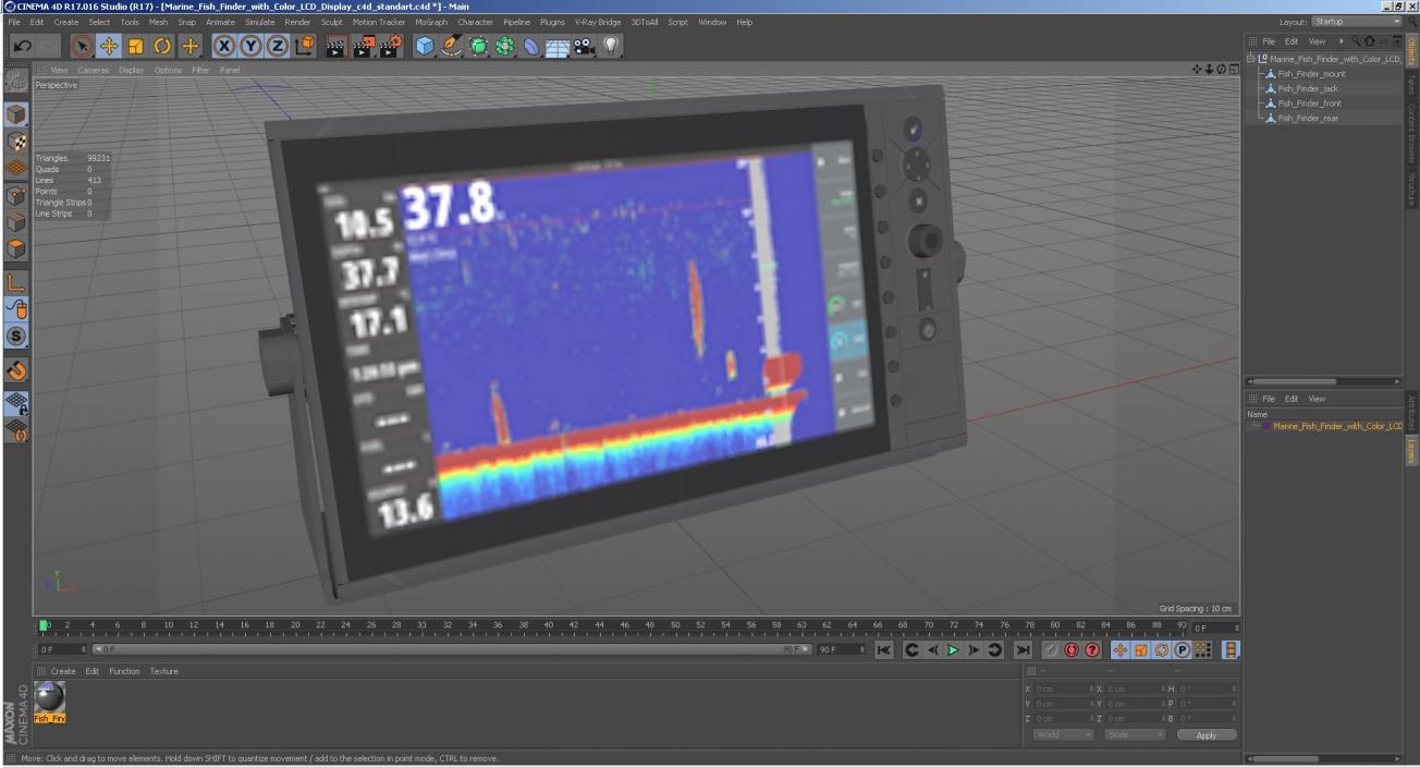 3D Marine Fish Finder with Color LCD Display