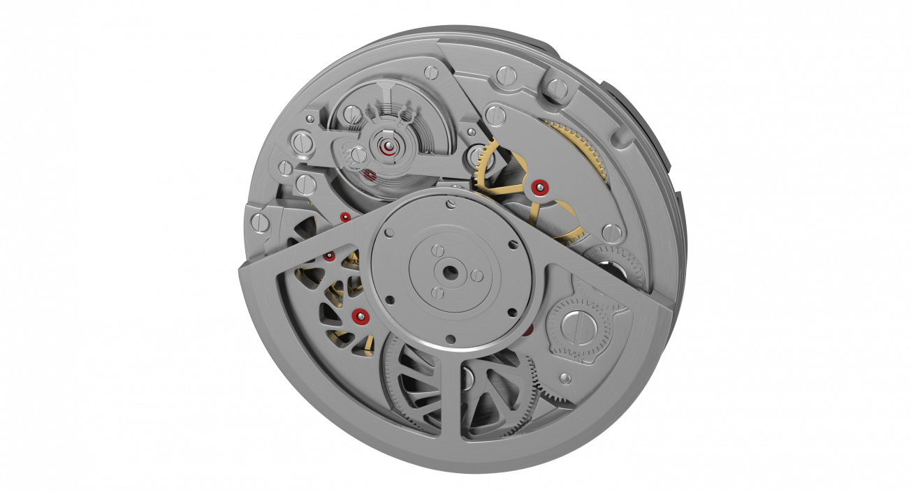 Antique Pocket Watch Movement 3D model