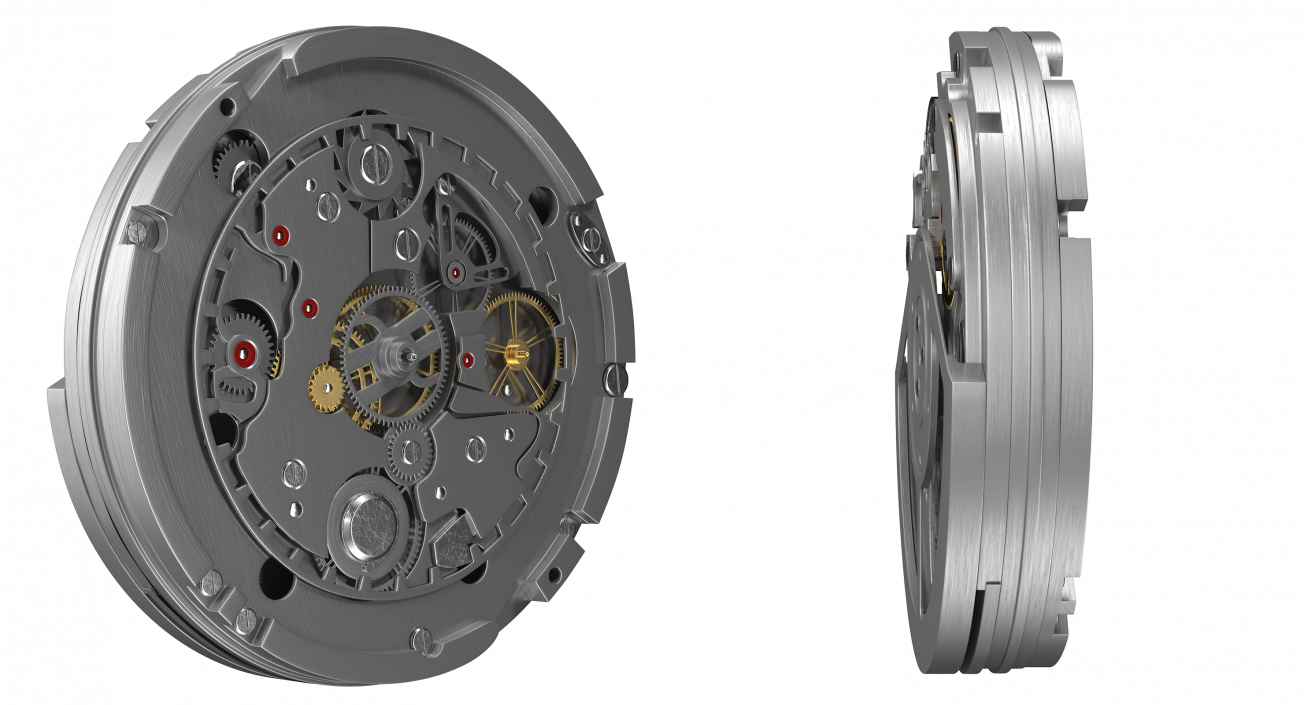 Antique Pocket Watch Movement 3D model