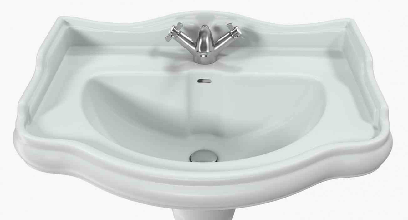 3D model Classic Pedestal Bathroom Sink