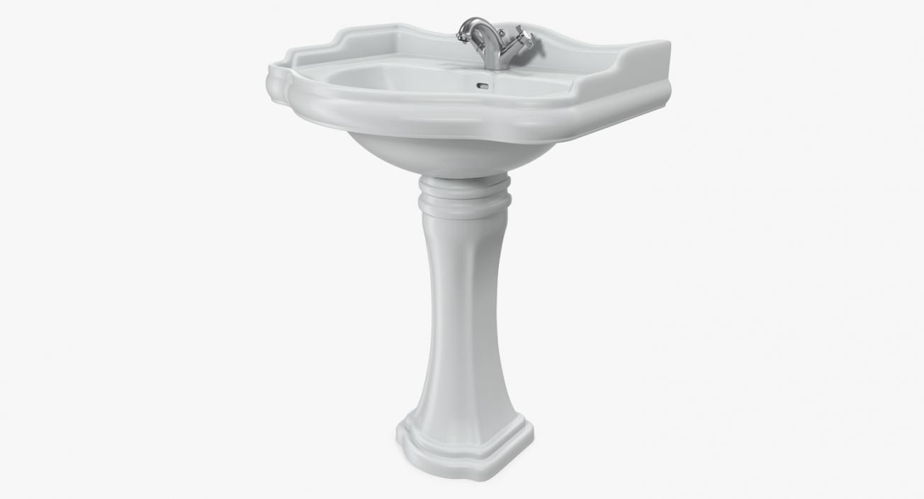 3D model Classic Pedestal Bathroom Sink