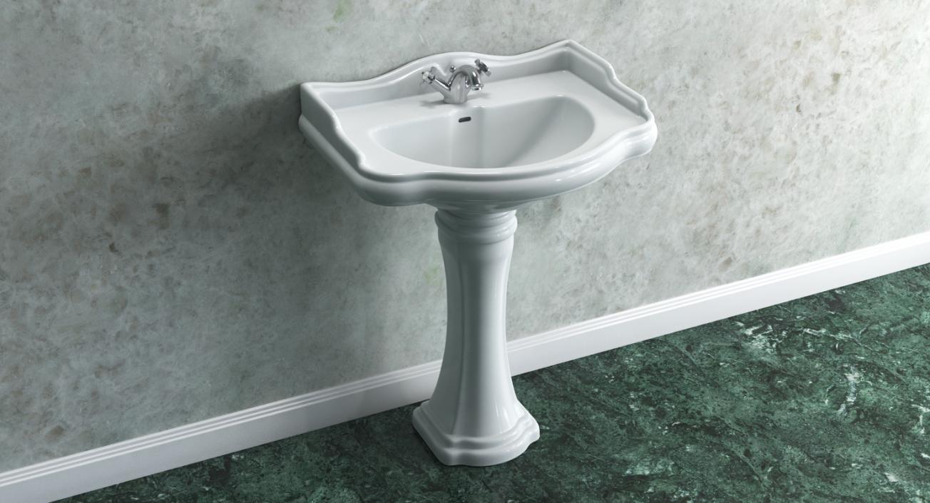 3D model Classic Pedestal Bathroom Sink