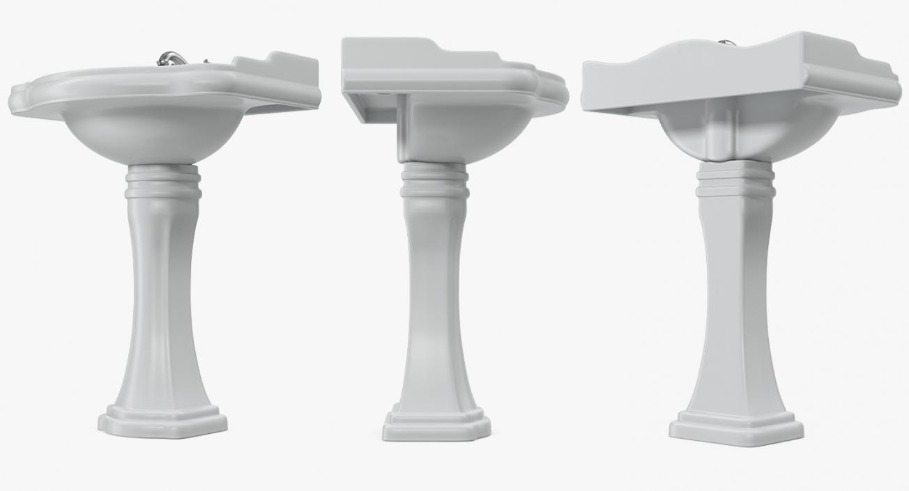 3D model Classic Pedestal Bathroom Sink