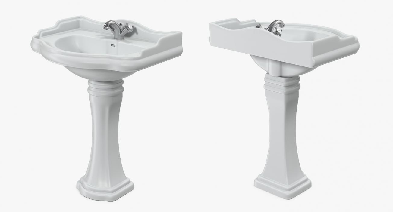 3D model Classic Pedestal Bathroom Sink